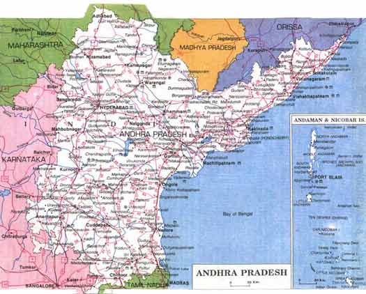 Andhra State Map