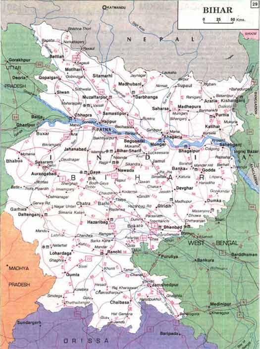 map of bihar state