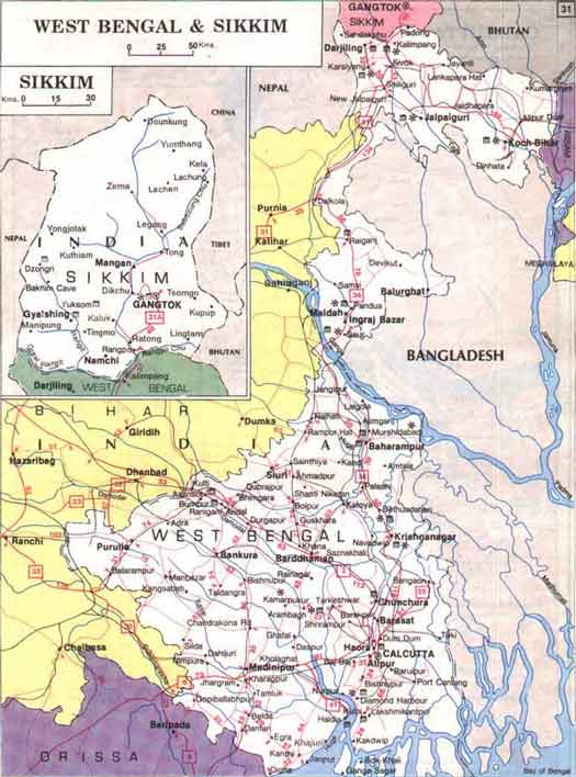 map of west bengal